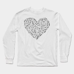 Heart Flower Long Sleeve T-Shirt